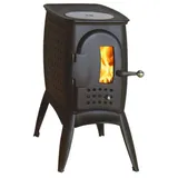 Austroflamm Kaminofen G1 Stahl Schwarz/Abdeckplatte Kochplatte