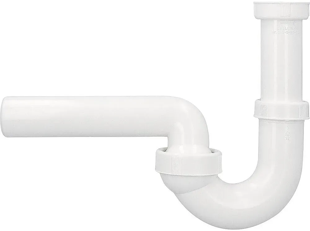 Spülen-Röhrensiphon Dallmer Typ 100/0, DN40 (1 1/2'') x DN50, Kunststoff weiß
