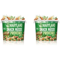 Maryland Snack Nüsse Provence 275g Becher – Mediterran gewürzte Nussmischung mit gerösteten Erdnüssen, Cashewkernen und Mandeln – Würze aus Rosmarin & Oregano (1 x 275g) (Packung mit 2)