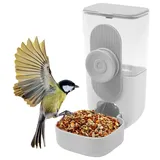 Mwqpgyh Vogelfutterspender – Transparenter automatischer Vogelwassertränke – Papageienfutterspender Käfigzubehör für Nymphensittiche, Lovebirds & Wellensittiche