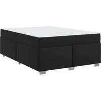 VidaXL Bettrahmen mit Matratze Schwarz 160 x 200 cm