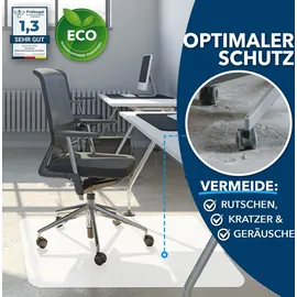 karathomeliving Bodenschutzmatte für Hartböden Polypropylen Semi-transparent