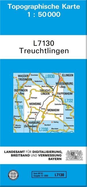 Topographische Karte Bayern Treuchtlingen - Breitband und Vermessung  Bayern Landesamt für Digitalisierung  Karte (im Sinne von Landkarte)