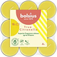 Bolsius Teelicht Bolsius Teelichte Citronella 18er Pack gelb