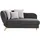 vente-unique Recamiere Polyester mit Schlaffunktion 1-Sitzer Grau