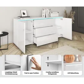 INOSIGN VERA Sideboard 150 x 39,5 x 67,9 grau