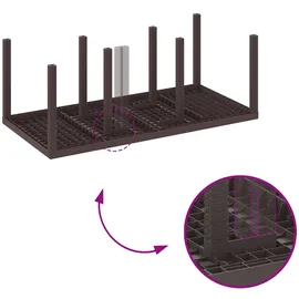 vidaXL Garten Essgruppe 7 pcs Braun Polypropylen - Braun