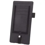 Alassio 30133 - Utensilienband A5 OPERA, Utensilienhalter in anthrazit, Notizbuch Accessoire aus Polyester, Band mit Handyfach, Fach für Kabel und Kopfhörer, Stiftschlaufe und 3 Visitenkartenfächer