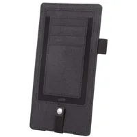 Alassio 30133 - Utensilienband A5 OPERA, Utensilienhalter in anthrazit, Notizbuch Accessoire aus Polyester, Band mit Handyfach, Fach für Kabel und Kopfhörer, Stiftschlaufe und 3 Visitenkartenfächer