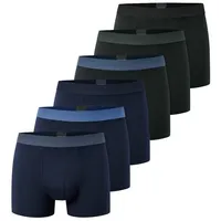 SCHIESSER Retro Boxershorts blau/schwarz XXL 6er Pack