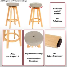 MCW Barhocker Boras 2er-Set drehbar  Creme