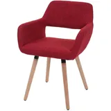MCW Stühle, A50 II, Stuhl Küchenstuhl, Retro 50er Jahre Design - Textil, purpurrot