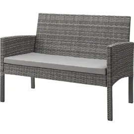 Svita BROOKLYN XL Rattan-Essgruppe grau