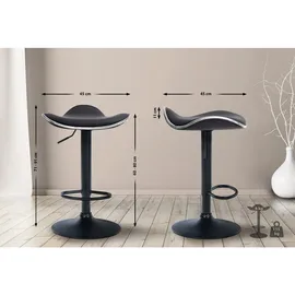 CLP Barhocker Shanghai 45 x 71 x 45 cm Schwarz