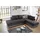 luma-home Eckcouch Kunstleder 4-Sitzer Anthrazit/Grau