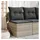 vidaXL Gartensofa ohne Armlehnen mit Kissen Hellgrau Poly Rattan