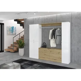 Home Affaire Trondheim Garderoben-Set 212 x 34 x 193 cm braun