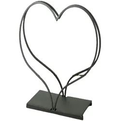 Eisenregal für Brennholz herzförmig schwarz H 78 cm Hochzeitsgeschenk