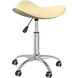 vidaXL Bürostuhl Kunstleder Creme