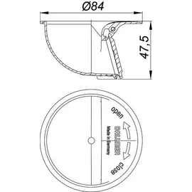 Dallmer Geruchsverschluss DallDrain 517395 Ø 84 mm, mechanisch, Polypropylen, hochschlagfest