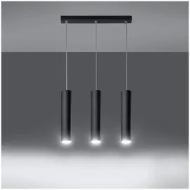 Sollux Lagos 3-flg. 3xGU10 45 cm rund schwarz