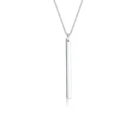 Elli Halskette Damen, Panzer Geo Symbol Stab Layer Cool 925 Silber