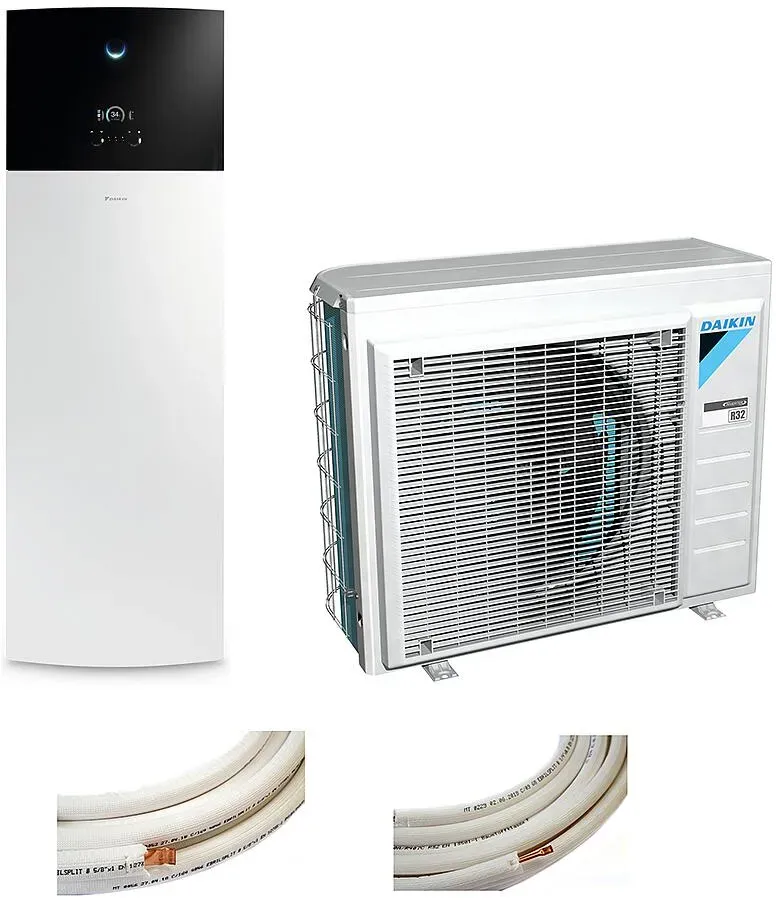 DAIKIN Altherma Paket 3 R F, Baugröße 8, mit integ. 230 l Warmwasserspeicher H 9 kW, Baugröße 4,00 V E-Heizstab