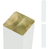 Plus Zaunpfosten 9 x 9 cm 148 cm Weiß/Holz