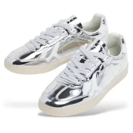 Pepe Jeans für Damen. PLS00036 Schuhe Ball Mirror silber (39), Wohnung, Schnürsenkel, Lässig