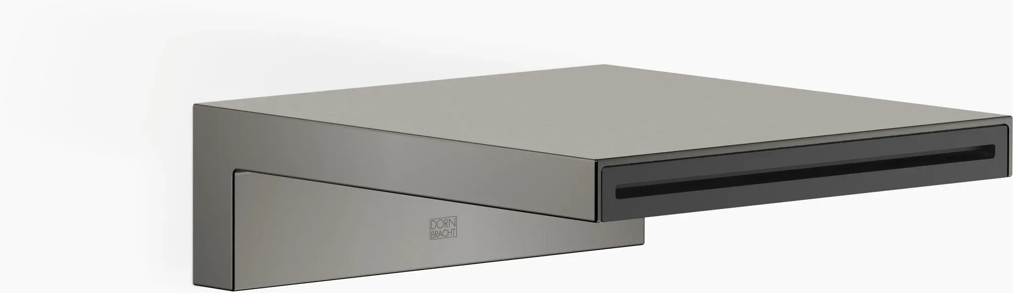 Dornbracht Wannen-Schwallauslauf für Wandmontage, Ausladung 200mm, 13430740-99, Farbe: Dark Platinum matt