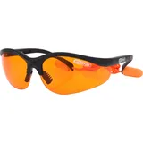 KS Tools Schutzbrille-orange, mit Ohrstöpsel