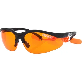 KS Tools Schutzbrille-orange, mit Ohrstöpsel