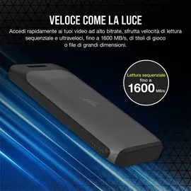 Corsair EX100U 1 TB USB 3.2 Gen 2x2 Schwarz CSSD-EX100U1TB