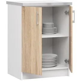 Akord Unterschrank AKORD LIMA 60 x 45 x 82,5 cm Weiß/Sonoma-Eiche