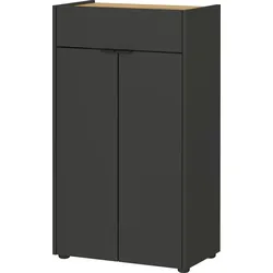 Kratzfeste Kommode in Navarra-Eiche mit Schublade, 60x34x98 - `Avis` Serie für Bad. Farbe: Anthrazit-Beige | Kadima Design