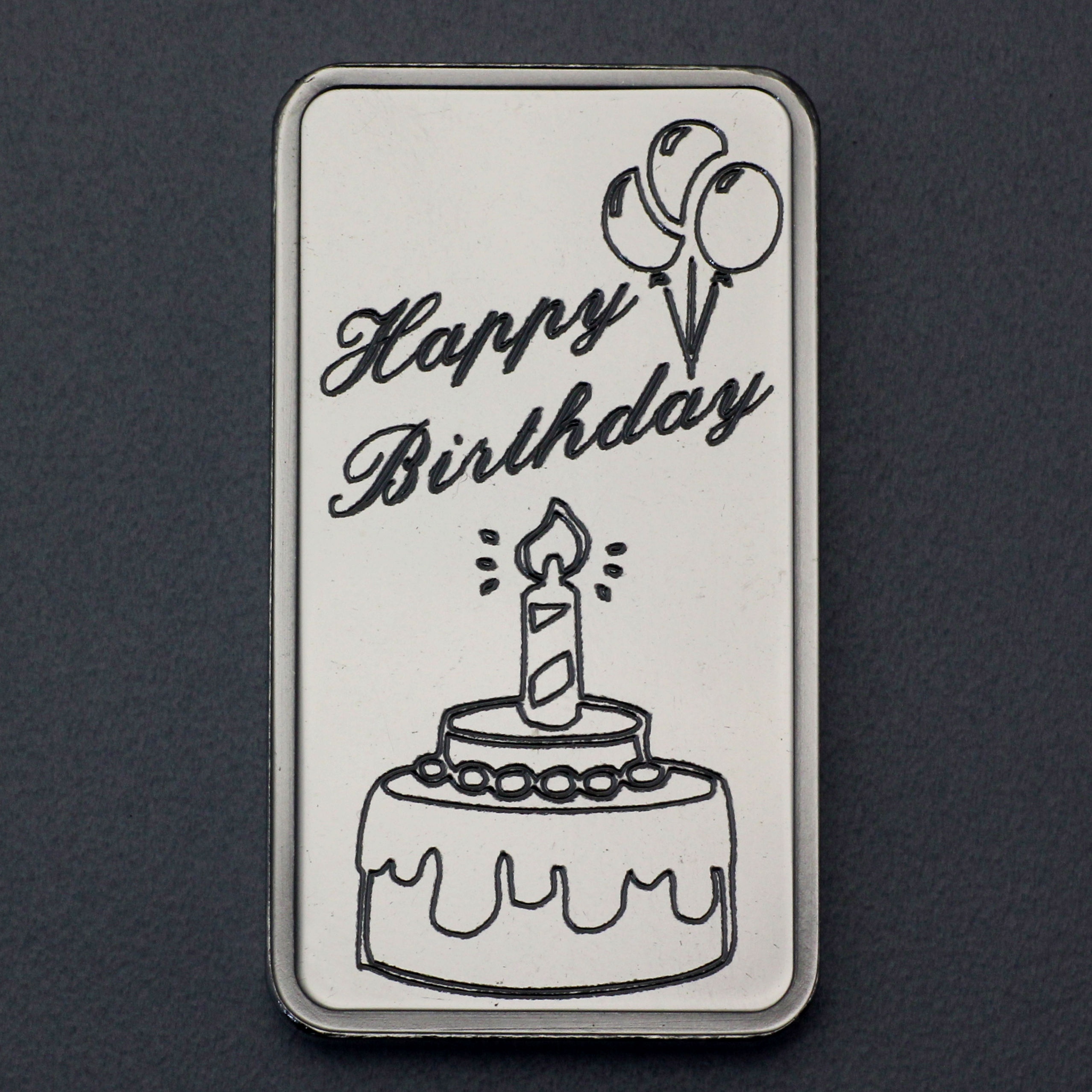 Silberbarren 1oz Happy Birthday - Torte ESG