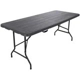 Mobili Rebecca Rebecca Mobili Gartentisch 180 x 74 x 75 cm Dunkelgrau