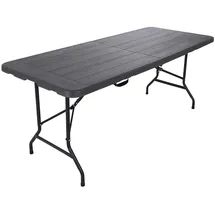 Mobili Rebecca Rebecca Mobili Gartentisch 180 x 74 x 75 cm Dunkelgrau