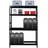 Proregal Reifenregal Tiger HxBxT 180 x 120 x 40 cm Bis Zu 12 Reifen auf 2 Ebene Und 2 Ablagen Schwarz