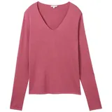 Damen Pullover mit V-Ausschnitt rosa Uni Gr XXL