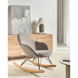 Beliani Schaukelsessel SKALE Stoff 70 x 85 x 94 cm Taupe
