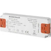 BASETECH LD-12-30 LED-Trafo Konstantspannung 30 W 2.5 A Möbelzulassung,