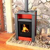 Aquaflam Vario Lend Basic Wasserführender Kaminofen Red 11 kW (7 kW