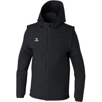 Erima Unisex TEAM Jacke mit abnehmbaren Ärmeln (2062401), schwarz, XL