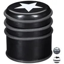 Relaxdays 4 x Türstopper mit Stern, schwarz