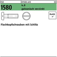 Industrial Quality Supplies ISO 1580 Flachkopfschraube M3x10 Stahl 4.8