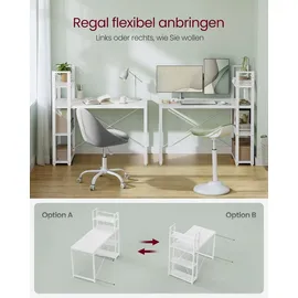 VASAGLE Schreibtisch 120 / 137,2 cm Weiß