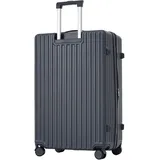 HAUSS SPLOE Hartschalen-Trolley Hartschalen-Reisekoffer ABS-Material Hartschalenkoffer TSA, 4 Rollen, 4 Rollen, Handgepäck Trolley Hartschalenkoffer Reise, Erweiterung grau