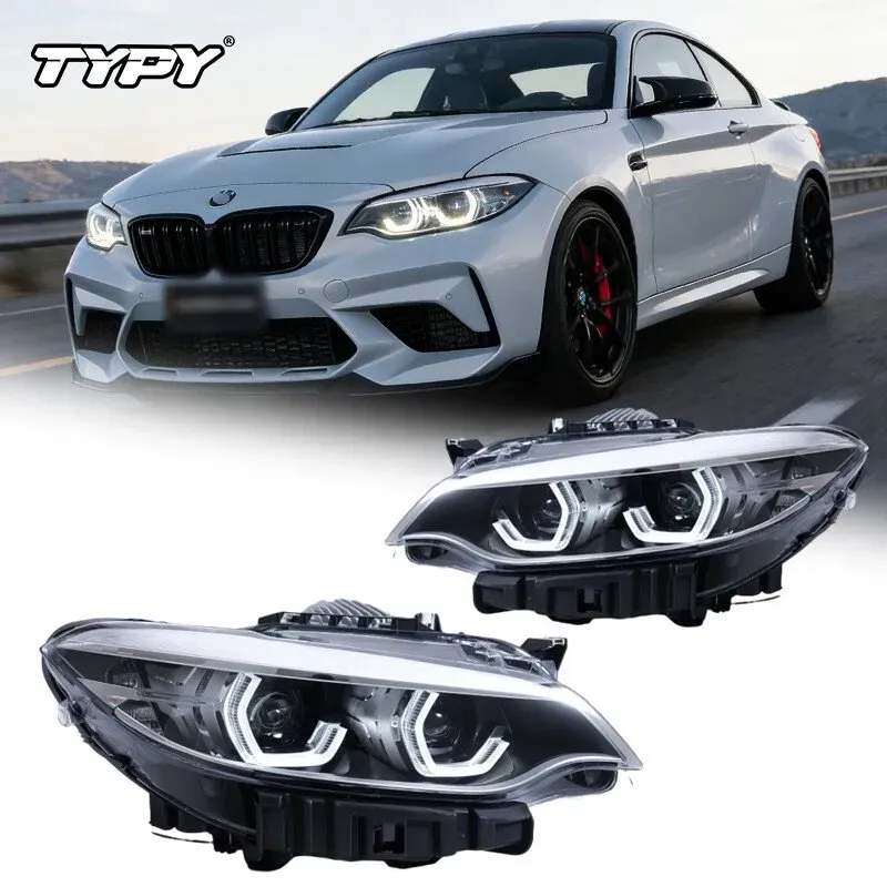 TYPY Autoscheinwerfer für BMW 2er Serie F22, Xenon-Scheinwerfer 2014–2019, LED-Projector-Autoscheinwerfer, Tagesfahrlicht, Dynamische Blinker