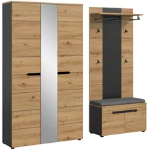 Möbel Boss Canu Sitzbank 200x190x37 cm Grau
